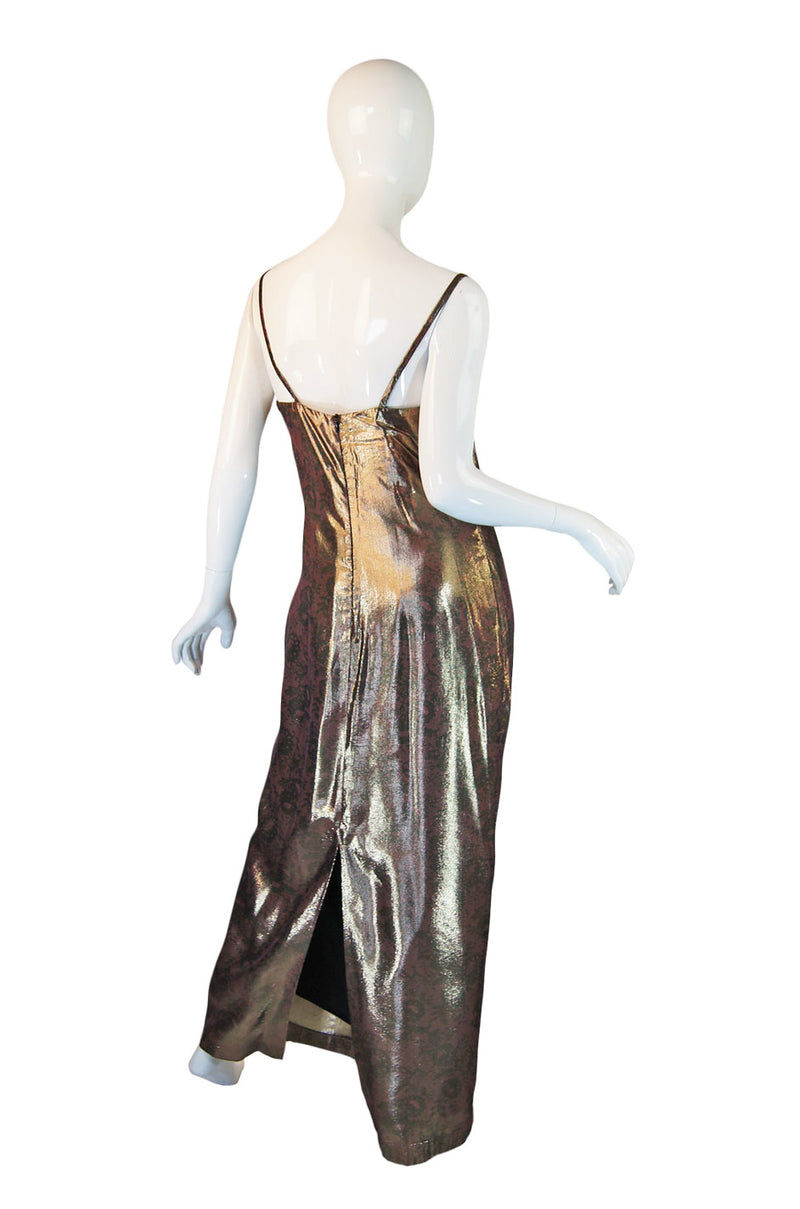 1990s Gianni Versace Lame Maxi – Shrimpton Couture