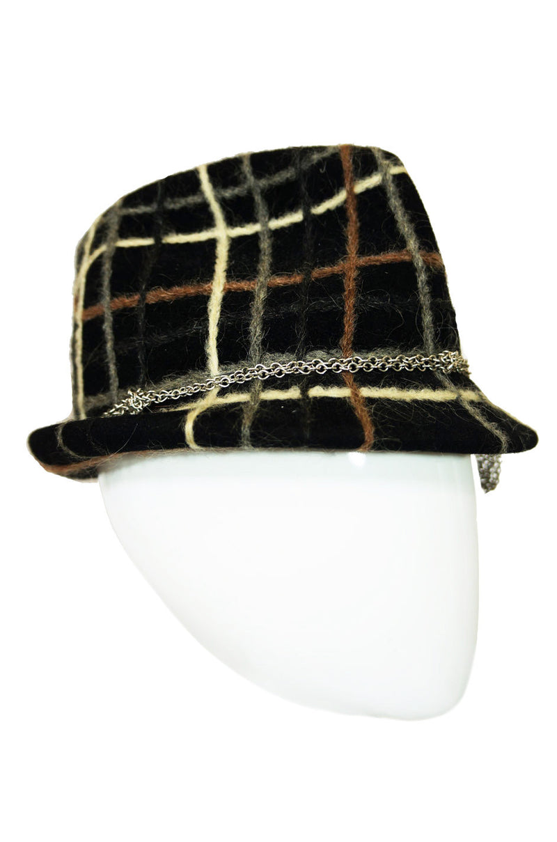 1970s YSL Fedora with Chain Detail