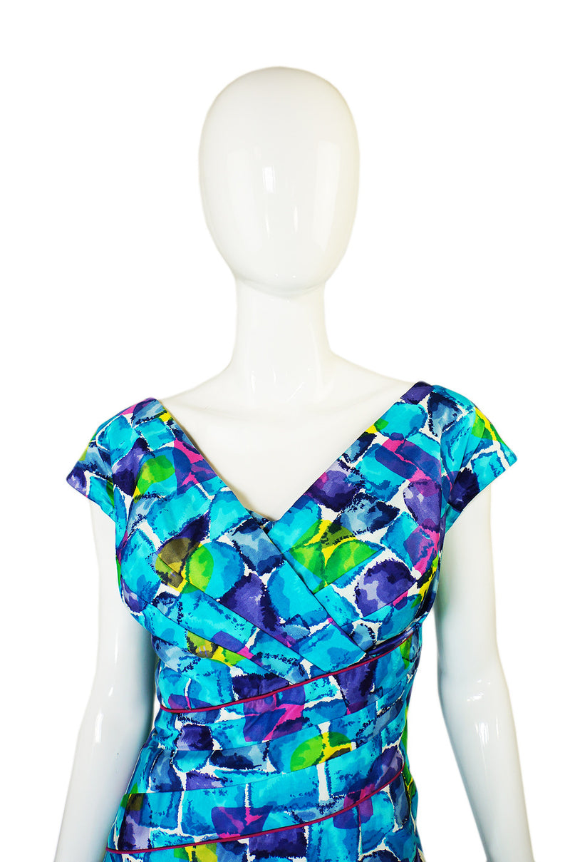 1960s Alix of Miami Floral Fitted Dress