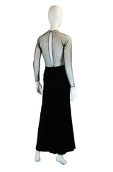 1970s Oscar De la Renta Butterfly Gown