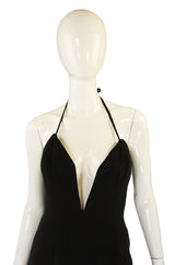 1980s Plunged Vicky Tiel Mini Dress