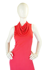 2002 Stephen Burrows Coral Maxi Dress