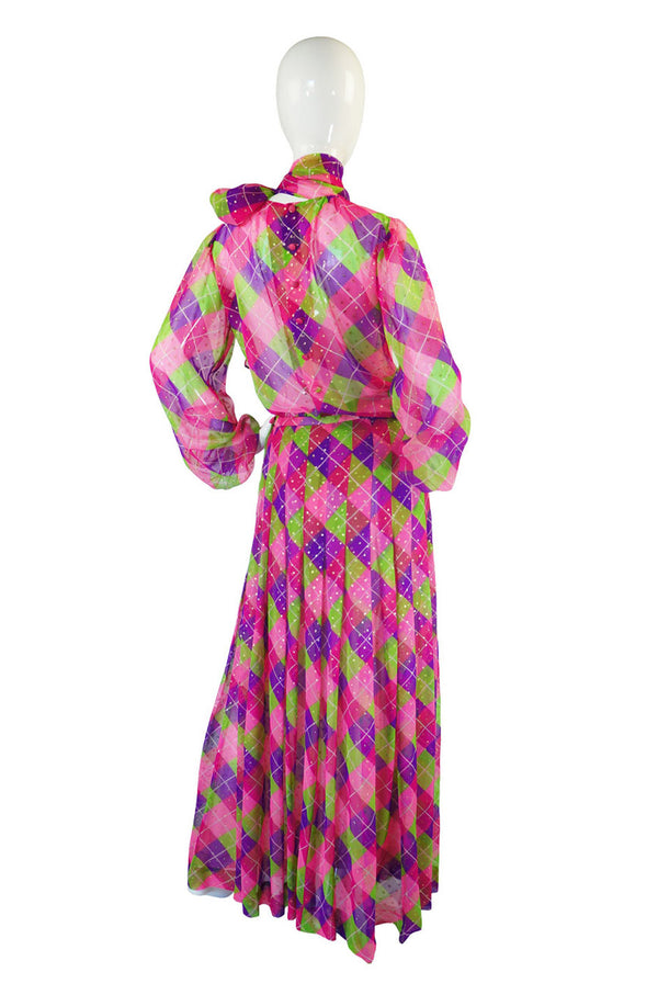 c1979 Yves Saint Laurent Harlequin Set