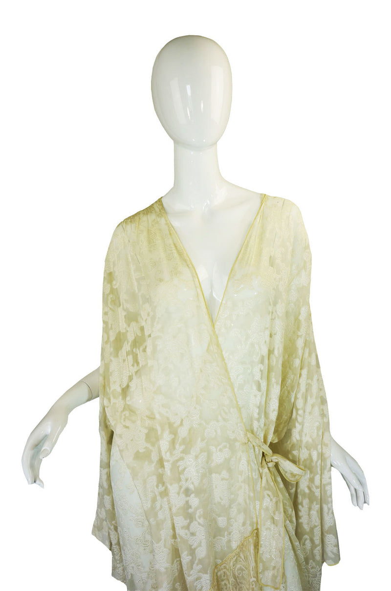 1920s Silk Lace Peignoir or Evening Piece