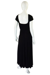 1970s Bias Cut Jean Muir Jersey Halter Dress