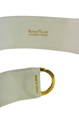 Rare 1960s Hermes Belt White & Navy