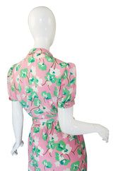 1970s Bill Blass Silk Pink & Green Set