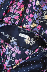 1970s Diane Freis Print Georgette Dress