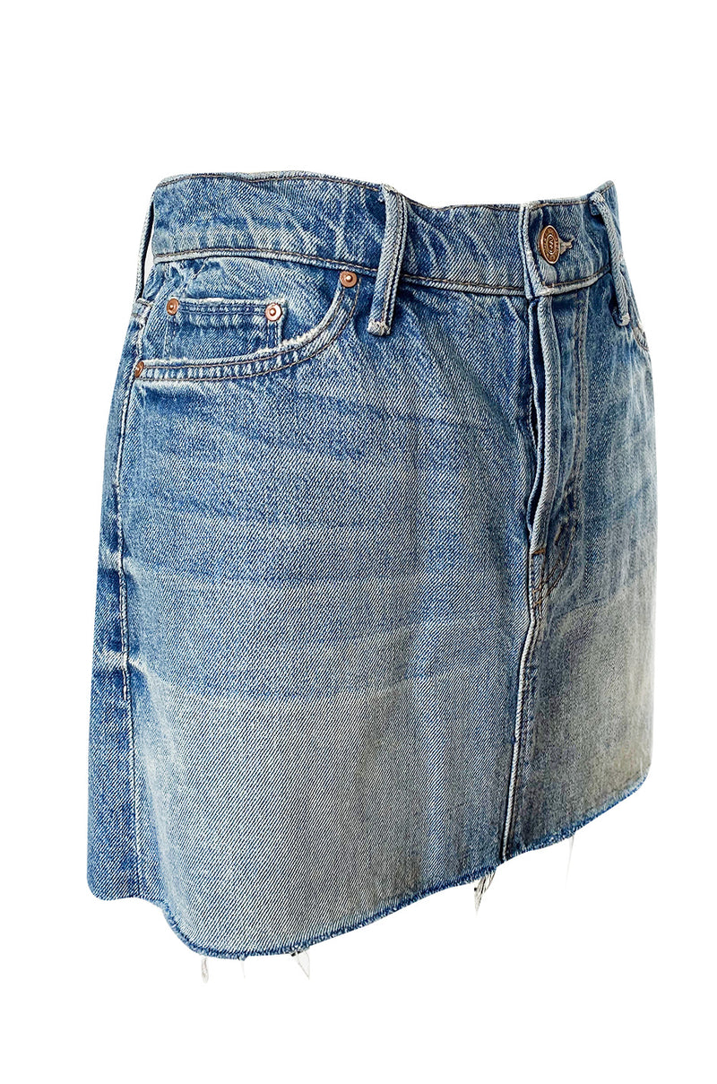 Spring 2015 Mother Denim Distressed Edge Micro Mini Skirt