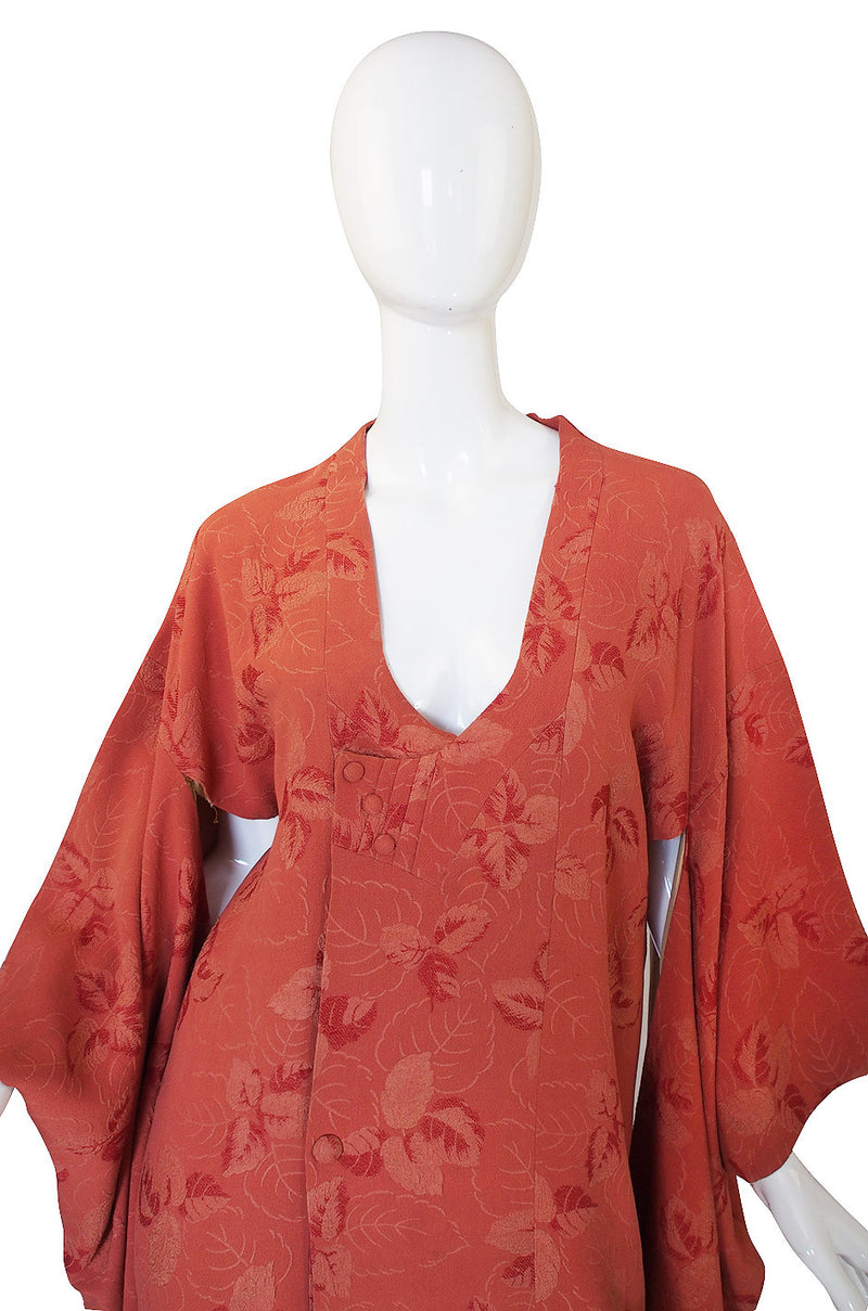 1930s Labeled Michiyuki Kimono Overcoat Shrimpton Couture