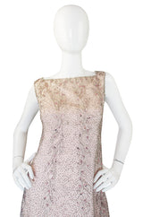 1960s Pink Beaded Malcolm Starr Dress