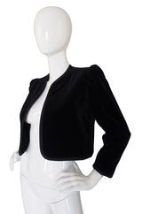 1970s Yves Saint Laurent Velvet Crop Jacket