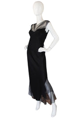 1994 Karl Lagerfeld Silk & Net Bias Cut Dress