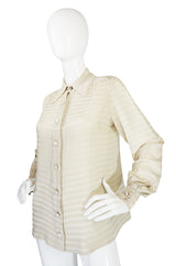 A/W 1973 Haute Couture Christian Dior Silk Top