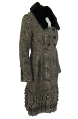 Fall 2006 Louis Vuitton Tweed Boucle Coat with Detachable Collar