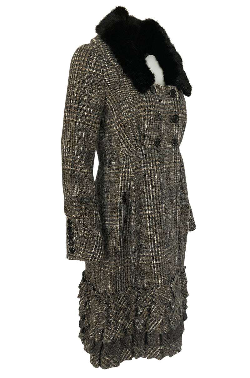 Fall 2006 Louis Vuitton Tweed Boucle Coat with Detachable Collar