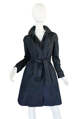 Recent Chic Prada Blue Silk Taffeta Spring Weight Jacket