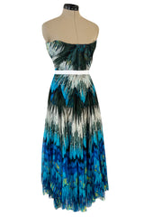 Stunning Spring 2003 Alexander McQueen 'Irere' Collection Silk Chiffon Runway Dress