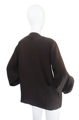 1970s Yves Saint Laurent Brown Silk Top