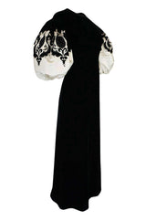 Fall 1977 Pierre Balmain Haute Couture Lesage Beaded Velvet Dress