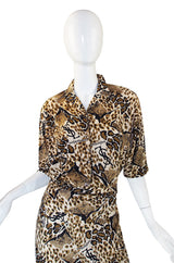 1980s Yves Saint Laurent Leopard Skirt & Top