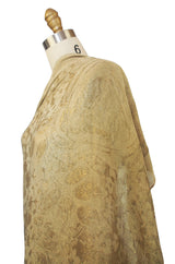 Rare 1920s Gold Thread Lame Shawl or Scarf