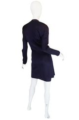 1980s Early Azzedine Alaia Dress & Jacket Purple Set