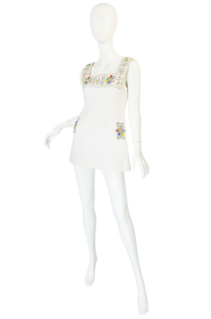 1960s Beni Salvadori Jewelled Couture Tunic or Mini Dress