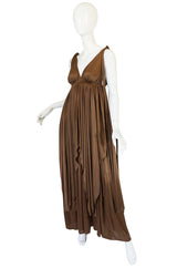 Superb 1970s Grecian Goddess Frank Usher Jersey Dress