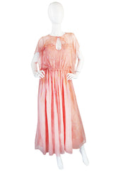 1972-73 Zandra Rhodes Seashell Silk Chiffon Dress