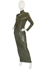 Iconic S/S 1983 Thierry Mugler Sequin Snakeskin Python Dress