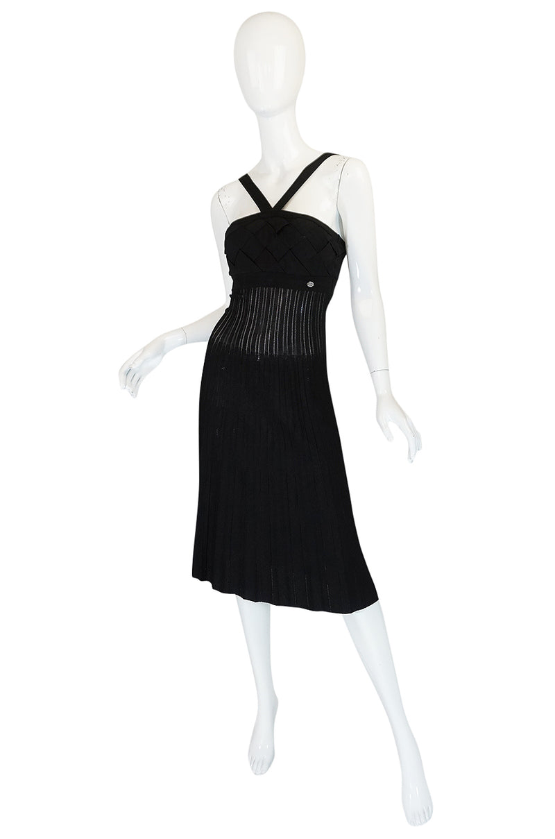 2008C Chanel Resort Runway Knit Bandage Halter Top Dress