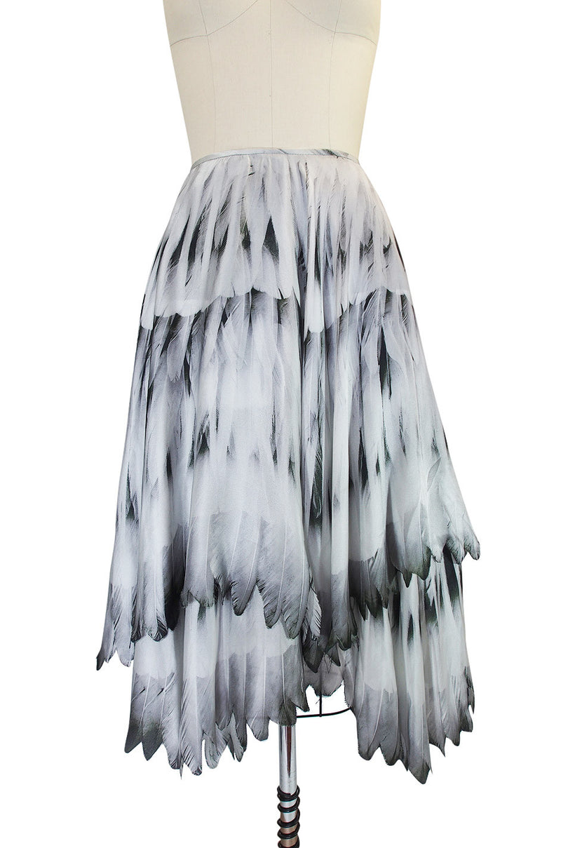 Recent Feather Print Alexander McQueen Skirt