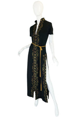1970s Alfred Shaheen Hand Painted Cover Up or Dress