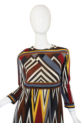 1960s Emilio Pucci Fine Silk & Cashmere Dress