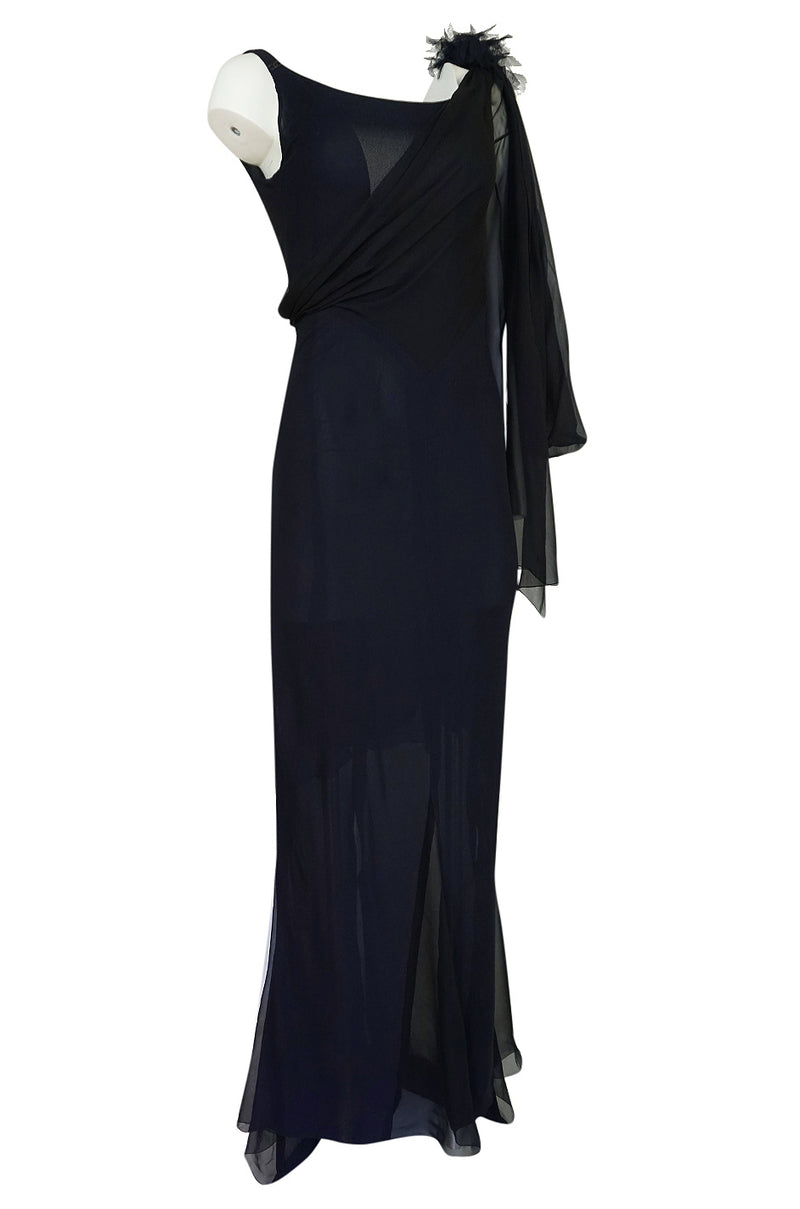 2002 Chanel Cruise Collection Midnight Blue Fitted & Trained Dress –  Shrimpton Couture