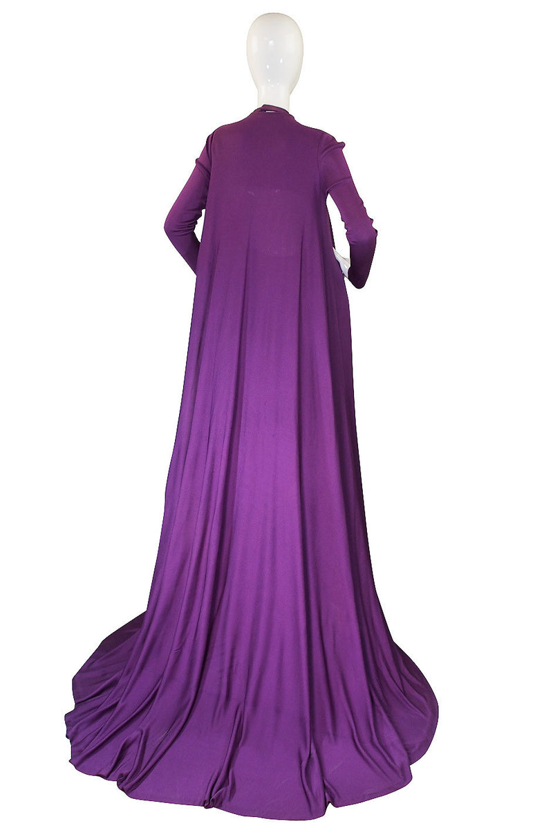 1971 Couture Runway Halston Jersey Dress & Coat