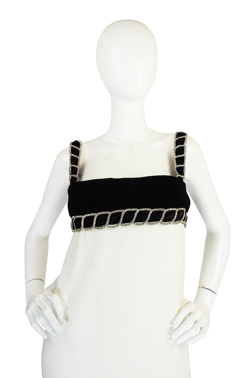 1960s Bob Bugnand Rhinestone Column Gown