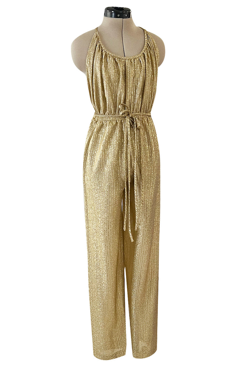 Shiny sales gold jumpsuit