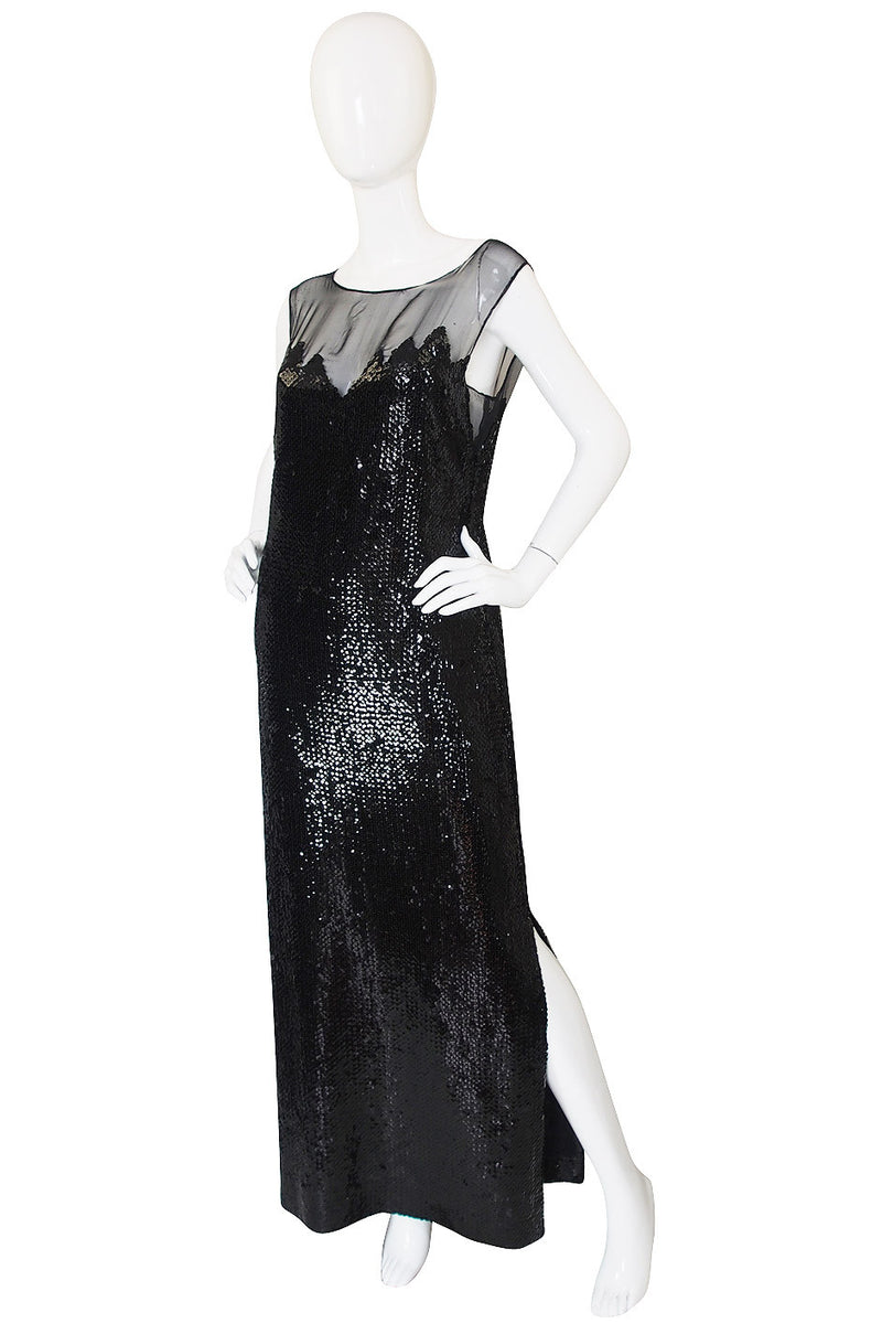 1972 Loris Azzaro Couture Sequin Gown