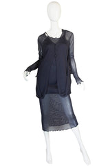 1990s Romeo Gigli 3 Piece Net Dress Set