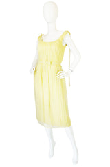 F/W 2005 Alexander McQueen Documented Runway Yellow Silk Dress