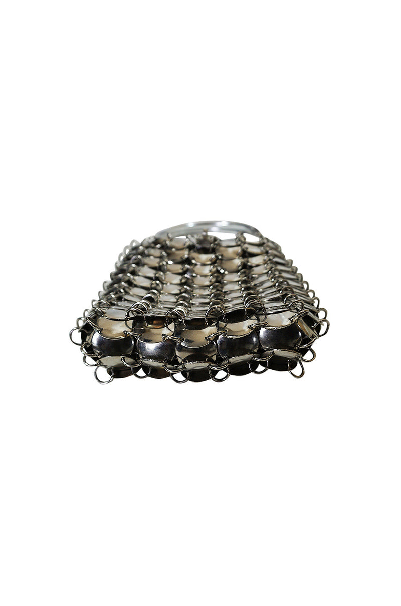 1960s Silver Disc Bag in the Manner of Paco Rabanne