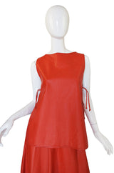 1960s Bonnie Cashin for Sills Orange Leather Set