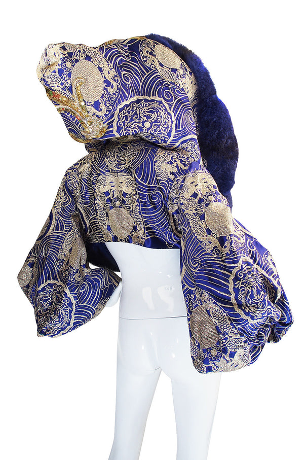 Rare 1989 Fur & Silk Gianfranco Ferre Couture Jacket