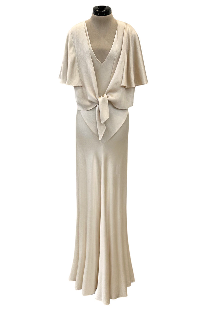 Beautiful 1930s Ivory Hammered Silk Satin Bias Cut Dress w Original Ja – Shrimpton Couture Beautiful 1930s Ivory Hammered Silk Satin Bias Cut Dress w Original Ja – Shrimpton Couture