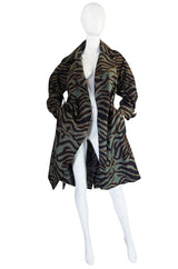 Rare 1984 Yves Saint Laurent Zebra Safari Trench Coat