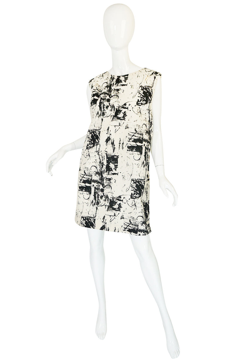 Recent Marni Graphic Abstract Print Cotton Sack Dress