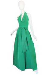 1960s Pauline Trigere Backless Structured Halter & Skirt Dress Set