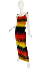 F/W 1994 Todd Oldham Tie Dye Velvet Runway Dress